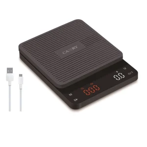 0.1g Accuracy Electronic Kitchen Scale with Timer for Cafe Home Office Removable Waterproof Silicone Cover Digital Coffee Scale