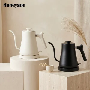 0.8L 304 Stainless Steel Portable Electric Kettle Multi Temperature Control Goose Neck Design Boil Dry Protection 360