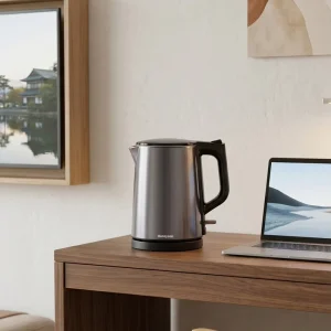 0.8L Small Cordless 220V Electric Kettle Stainless Steel 304 360 Rotational Base Boil Dry Protection Multi temperature
