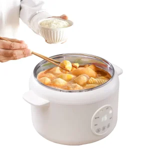 1 2 Capacity Electric Rice Cooker with Stainless Steel and Plastic Pot Intelligent Design