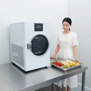 1-42kg Automatic Vacuum Freeze Dryer for Food Processing Fruit Vegetable Food Dehydrator Machine CE Certified Home Use