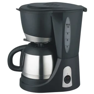 1 Liter Coffee Machine with Double Walls Stainless Steel Pot
