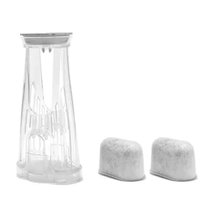 1.0 Coffer Replacement Parts Carbon Coffee Filter Holder with 2 Pcs Charcoal Water Filter