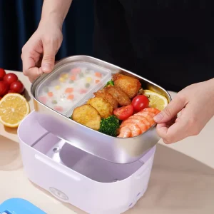 1.2 L 40W Electric Lunch Box Food Warmer Portable Food Heater Car Home Leak Proof Plastic Touch Control Smart Home