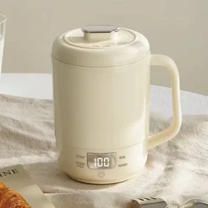 1.2 Liter Mini Electric Square Plastic Rice Cooker with Inner Pot Steamer for Home Kitchen Use One Person Household Appliance