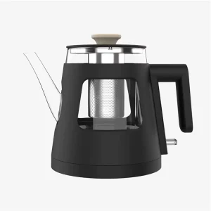 1.2L 220V 1000W White Grey Glass Temperature Control Electric Tea Kettle Boil Dry Protection Keep Warm for Hotel
