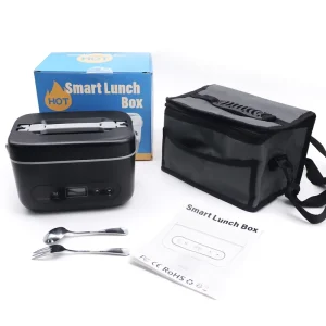 1.2L Cordless Electric Lunch Box Heater 5 Elements Digital Control Auto Temp Snap Closure Stainless Steel Food Warmer