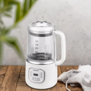 1.2L Detachable Blade Pure Copper Motor Glass Container Heat Preservation Easy Clean Soybean Nut Milk Blender Household
