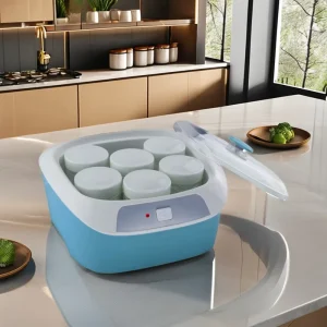 1.2L Electric Automatic Yogurt Maker Food Grade Plastic 6 Glass Jar Yogurt Fruit Milk Greek Household Use