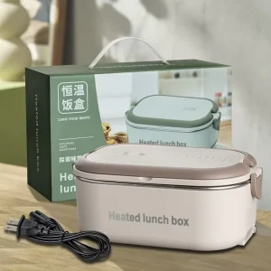 1.2L Electric Heating Lunch Box Constant Temperature Plug in Portable for Office Worker Dormitory Student Home No Need Add Water