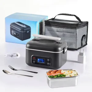 1.3L USB Portable Stainless Steel Rechargeable Hot Lunch Box Featuring Battery Self heating and Wireless Heating Capabilities