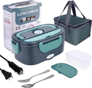1.5 L 60W Electric Lunch Box Food Warmer Heater Portable Heated Lunch Boxes for Car Truck Office With Insulated Carry Bag