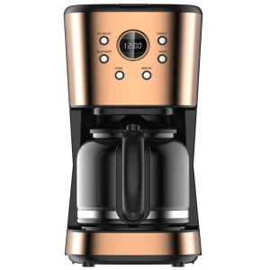 1.5 Liter Programmable Drip Coffee Maker Electric Stainless Steel Machine with LED Display for Household or Hotel Use