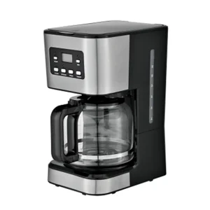 1.5L 12 Cup Electric Household Stainless Steel Coffee Maker with LCD Display