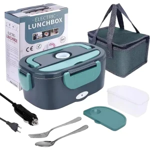 1.5L 60W Electric Lunch Box Food Warmer Portable Food Heater for Car or Home Leak Proof Lunch Heating Microwave for Truckers