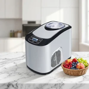 1.5L Compressor Ice Cream Maker Fully Automatic Home Machine for Custom Flavor Homemade Frozen Desserts