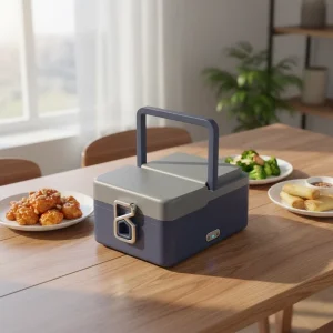 1.5L Electric Heated Lunch Box Bento Box with 304 Stainless Steel Inner Pot Eco Friendly AC DC 12V 24V for Car Truck Use