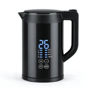 1.5L Electric Kettle Temperature Control 40 60 90 100℃ Keep Warm Function LED Display Stainless Steel
