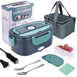 1.5L Plastic Electric Heated Durable Bento Container Portable Fast Heating Smart Food Warmer Home Car Lunch Box
