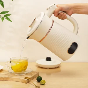 1.5L Plastic Stainless Steel Double Wall Automatic Shut-off Electric Kettle