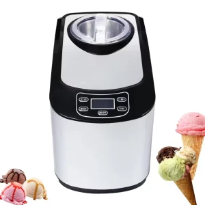 1.5L Soft Hard Domestic Ice Cream Maker Compressor Chilling Touch Panel Ice Cream Maker in Stainless Steel for Commercial Use