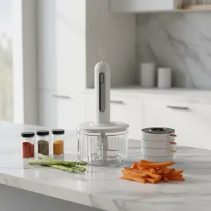 1.5L USB & Battery Powered Portable Multifunctional Electric Food Chopper for Household Use