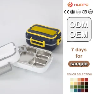 1.5l Capacity Portable Food Warmer Stainless Steel Electric Lunch Box Heating with Car Truck Home Office