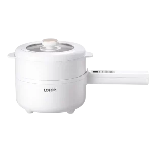 1.6L Stainless Steel Electric Hot Pot Multi-Cooker for Household Use Mini Food Noodle Steam Pot with Steamer