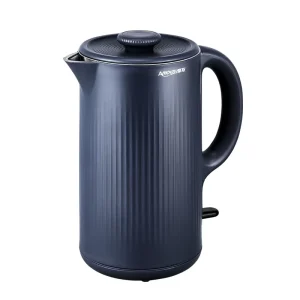 1.7L Classic Electric Kettle 1500W Rapid Heating Double Layer Anti Scald 304 Food Grade Stainless Steel Eco Friendly Seamless