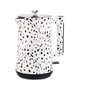 1.7L Double Wall Cordless Electric Kettle Keep Warm Function Water Transfer Pattern Cool Touch Stainless Steel CE CB Hotel