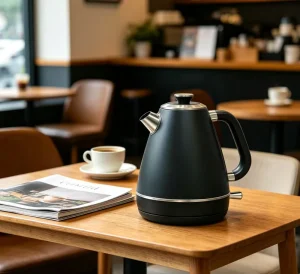 1.7L Stainless Steel Electric Kettle with Water Gauge Overheat Boil Dry Protection LED Indicator Concealed Heating Element