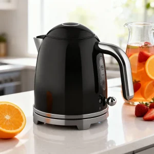 1.7L Stainless Steel Retro Electric Kettle with Auto Shut Off and Boil Dry Protection
