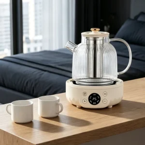 1.8L Borosilicate Glass Electric Kettle Fast Boiling Tea Kettle for Kitchen Office