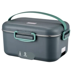 1.8L Electric Thermal Stainless Steel Lunch Box Multi-purpose for Car and Home Food Heating Portable