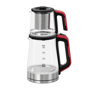 1.8L High Borosilicate Glass Electric Kettle Tea Maker 304 Stainless Steel Infuser Constant Temperature Household Supply