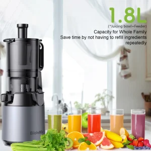 1.8L Juice Extractor Large Capacity Stainless Steel Electric Slow Juicer