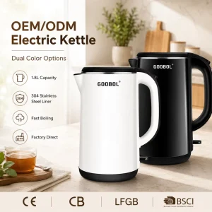 1.8L Stainless Steel Electric Kettle 1500W Auto Shut Off 360 Cordless Fast Boil Multi Color OEM Available