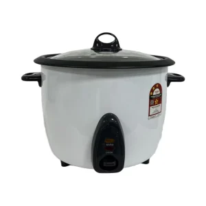 10-Cups Cooked 1QT Automatic Rice Cooker with Measuring Cup Non-Stick Inner Pot Fast Cooking Manual Operation White Blue