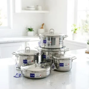 10 Pcs Stainless Steel Modern Cooking Set Kitchenware Cooking Pot Sets Kitchen Stockpots Cookware Set