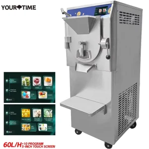 10 Program 68L/H Commercial Stainless Steel Sorbet Ice Cream Maker Custard Hard Ice Cream Acai Machine