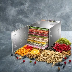 10 Trays Food Drying Machine Commercial Fruits Vegetables Jerky Dehydrator Pineapple Vegetable and Fruit Dryer Food Dehydrator