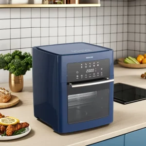 10 in 1 Modern Plastic Square Electric Oilless Cooker Nonstick Air Fryer Oven Digital Touch Screen for Household Use