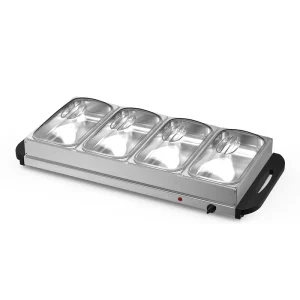 10.5 QT Electric Stainless Steel Coil Eco Friendly Home Buffet Server Hot Plate Food Warmer