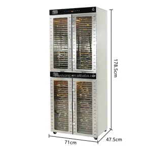 100-Tier Flat-Bed Commercial Touchscreen Food Dehydrator for Bakery Use Bakery Catering Snack Factories Dried Fruit Machine