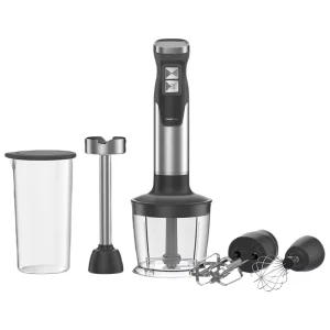 1000W Electric Hand Blender 1.5L Chopper 0.7L Beaker Whisk Stainless Steel 2 Speed Stepless Portable Household
