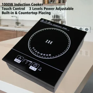 1000W Electric High Induction Cooker Portable Mini Cook Top Heating Plate Hot Pot LED Display Smart Control Glass Housing Energy