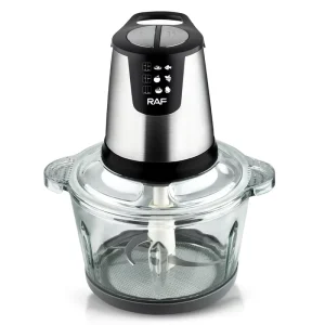 1000W Food Processor Fufu Machine Procesador De Alimentos 2L Capacity Four Sharp Blades Durable Glass Bowl Easy to Clean
