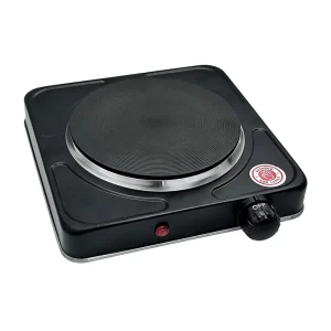 1000W Single Burner Solid Heating Element Multipurpose Hot Plate with Cast Iron Surface Temperature Control for Home Kitchen Use