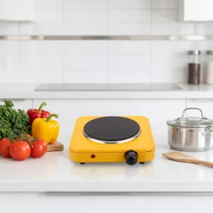 1000W Single Electric Hot Plate Digital Temperature Control Electric Cooking Heater