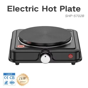 1000W Single Spiral Induction Cooktop Table Mounted Electric Stove for Storage Use Hot Plate Automatic Modern Metal Model 5702B